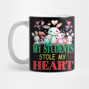 Cute My Students Stole My Heart Valentines Day Teacher Educator Mug